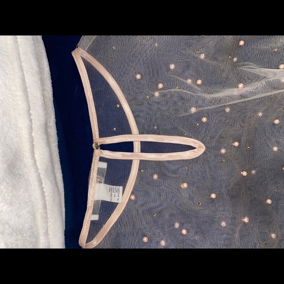 Rose gold Cropped mesh top - Picture 3 of 3